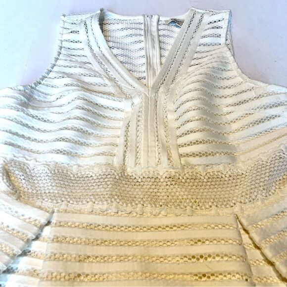 Beautiful Cream Dress Francesca's Size Large Sleeveless V neck - Picture 12 of 15